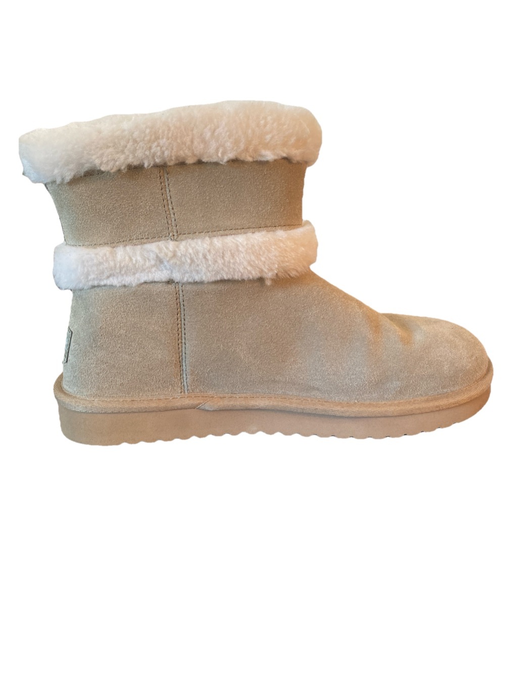Koolaburra by Ugg Barlee Mini Ankle Boot Dune Gray Women's Size 7 - Picture 5 of 9
